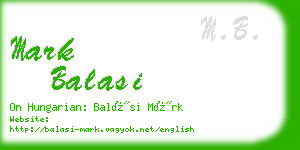 mark balasi business card